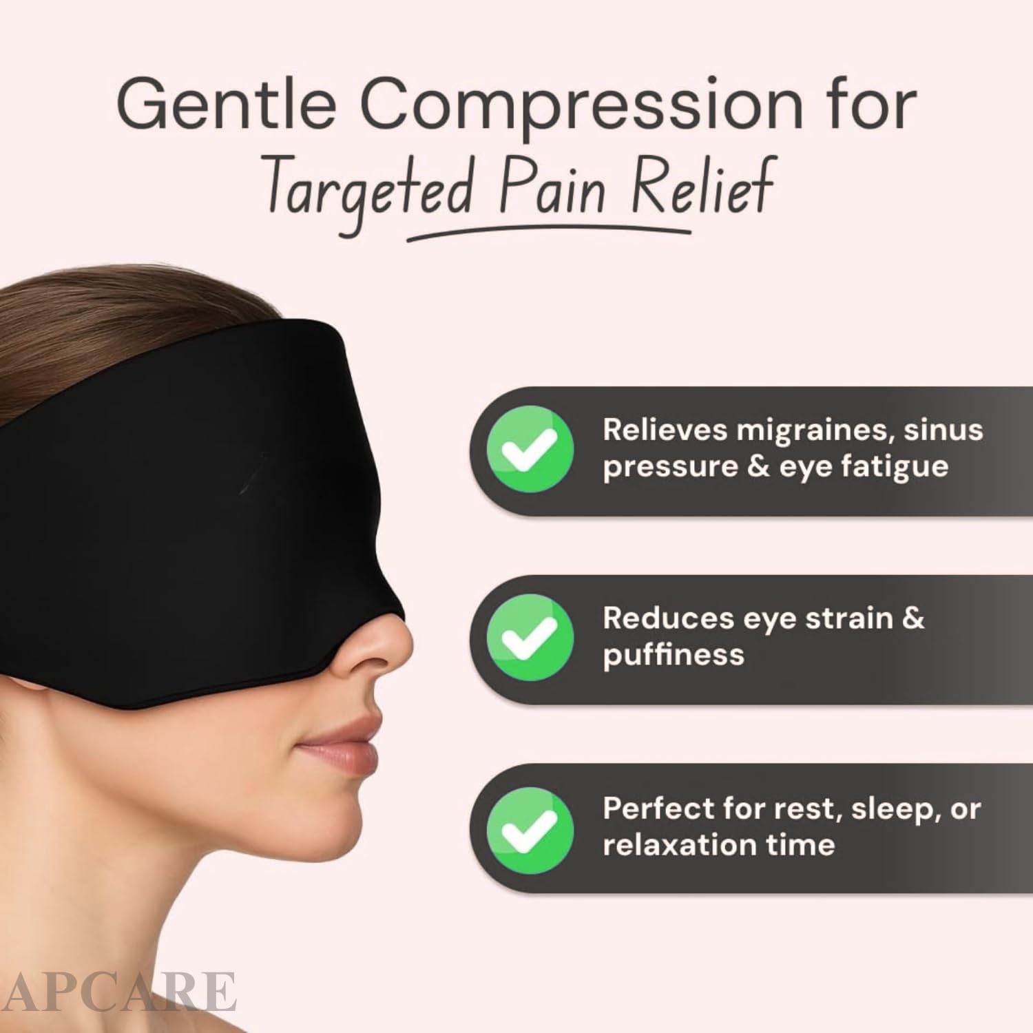 Migraine Relief Cap, Headache Relief Cap Mask Products, Cooling Odorless Gel Ice Head Wrap for Tension, Stress,Hangover & Puffy Eyes — Amazon image 5
