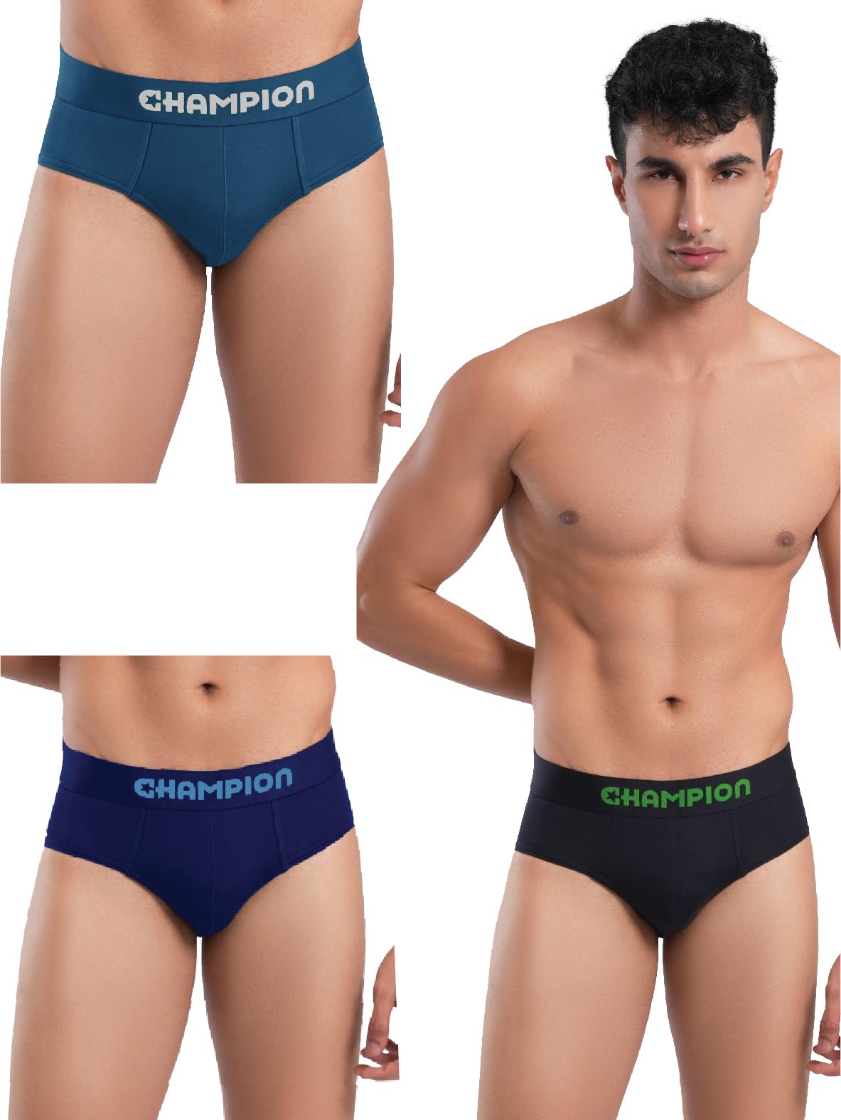 lux champion Men's Tactel Modal Brief with Moisture Move Treatment, Anti-Bacterial & Breathable Microfibre, No-Marks Waistband -Pack of 3(Assorted Pack)-picture-10