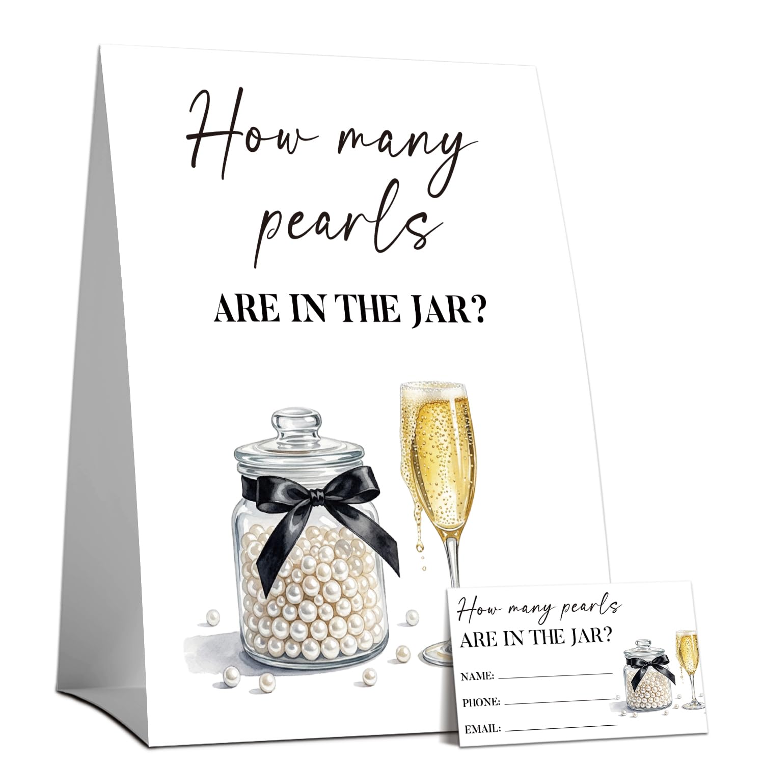 Jeu de perles champagne pour anniversaire, décoration de table et jeu de mariage