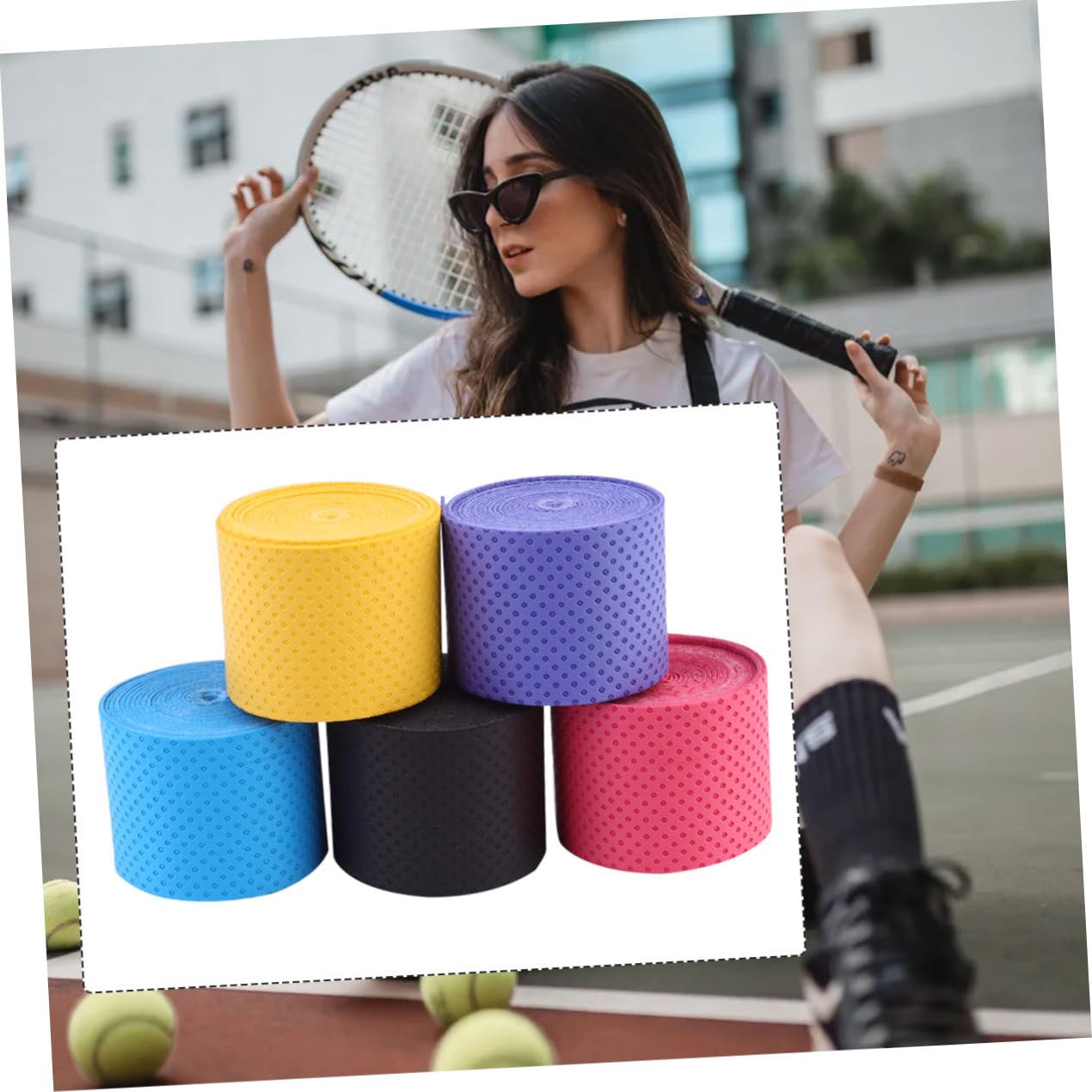 TOYANDONA 60stücke Schweißabsorbierendes Band Schläger Griffband Racket Overgrip Wickelband