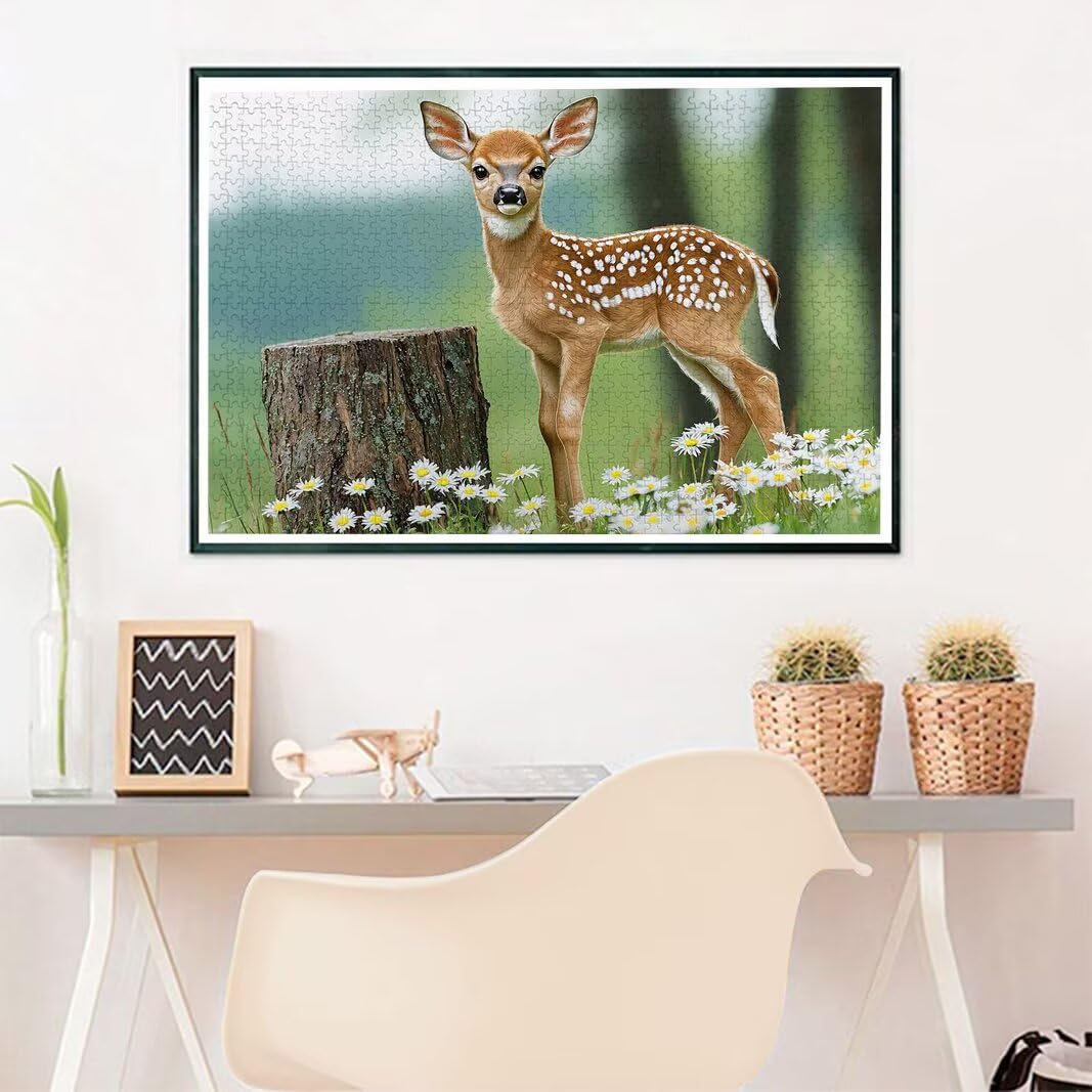 Puzzle 5000 Pezzi Arte per Adulti e Ragazzi, Puzzle Cervo in Legno per Adulti, Puzzles 5000 Pezzi Fiori Impegnativo per Tutta la Famiglia, Puzzles con Scatola per Decorazioni Casa, Regalo Donna, -7345