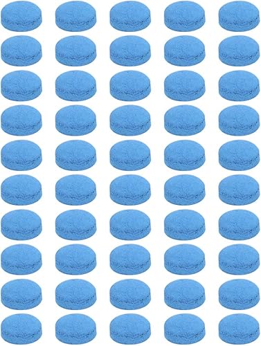 50 puntas de cuero para taco de billar, puntas de repuesto con caja de almacenamiento para tacos de piscina y suministros de billar