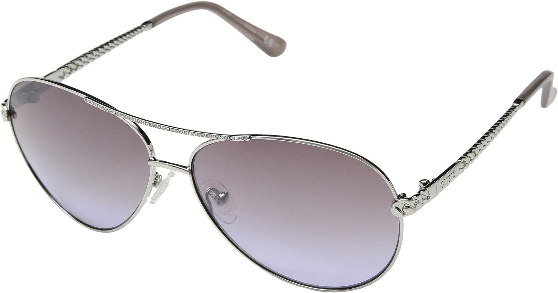 GUESS Unisex-Erwachsene GU7470 10Z 60 Sonnenbrille, Grau (Nichel Stagno Chiaro Luc/Specchiato)