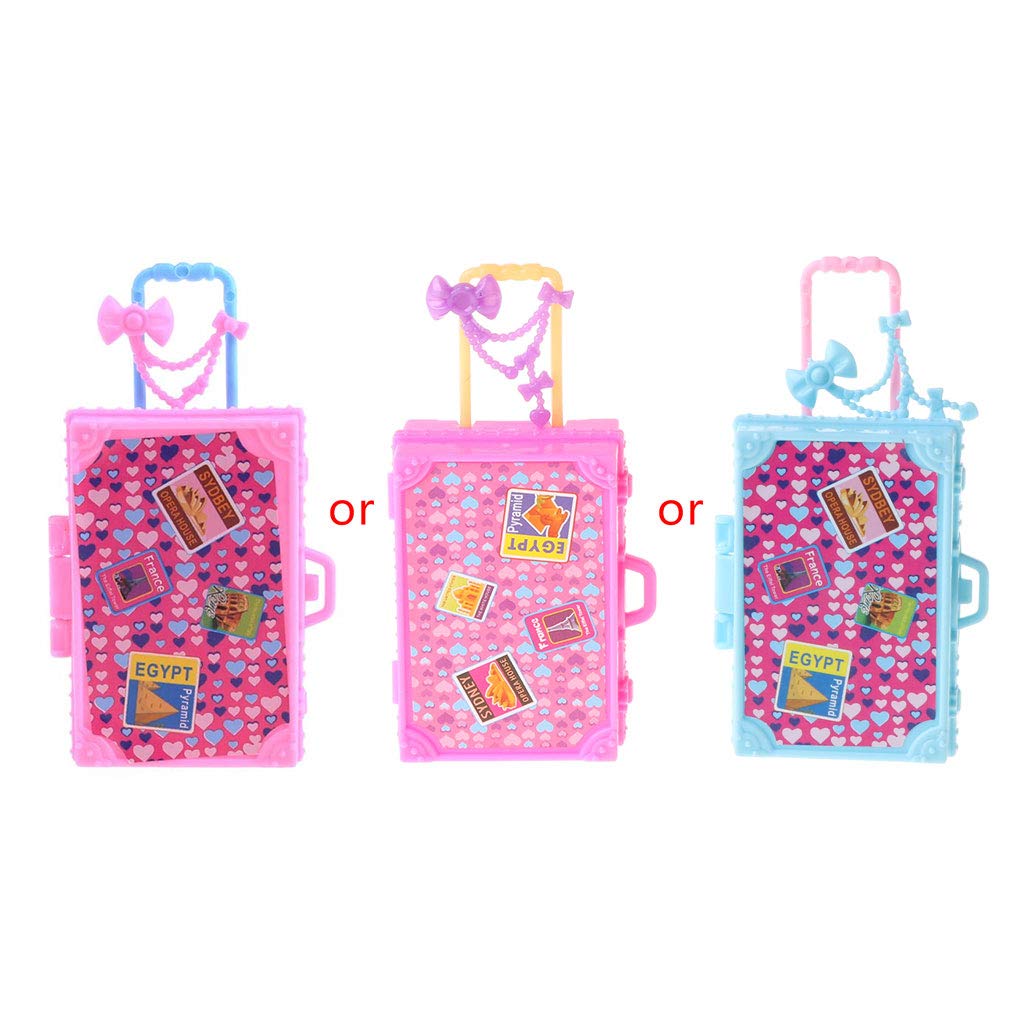 Hredwep Miniature Suitcase Girls Dolls Hand Luggage for Princess Ball Joint for Doll Pretend for Play Girl for Dol