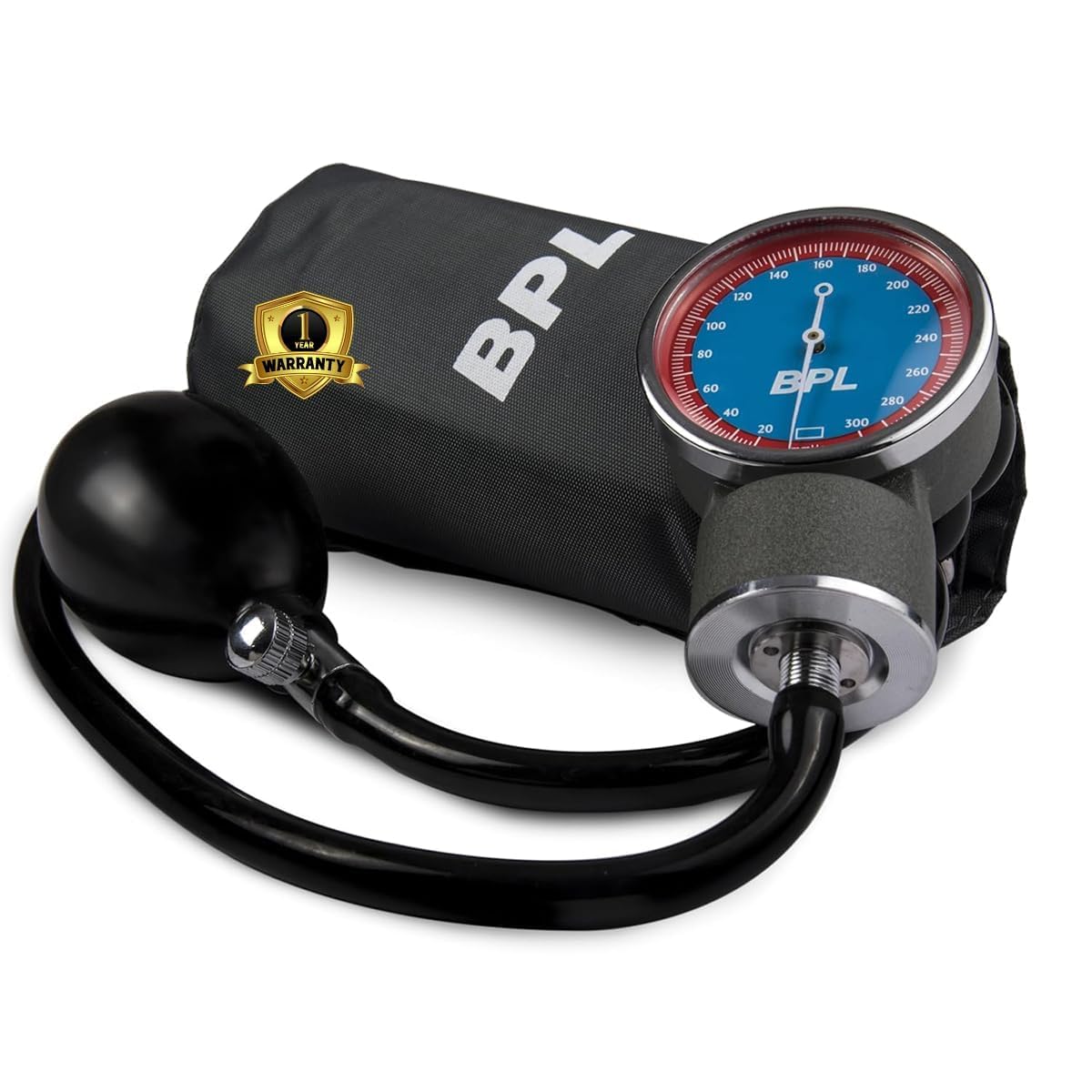 BPL Medical Technologies Aneroid Sphygmomanometer Arm Blood Pressure Monitor (Gray), Black-image-40