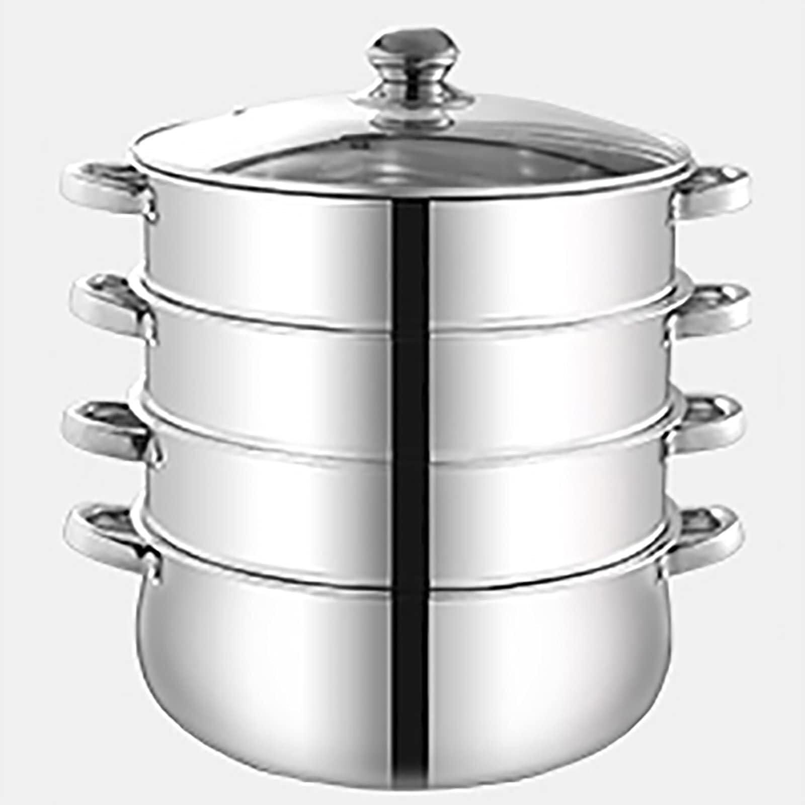 GTHTUHFD Double Bottom Thickened Stainless Steel Steamer Pot With Lid, Commercial Grade Soup And Hot Pot Cooker,30Cm,30Cm (Size_Name 38Cm),size_name-38cm