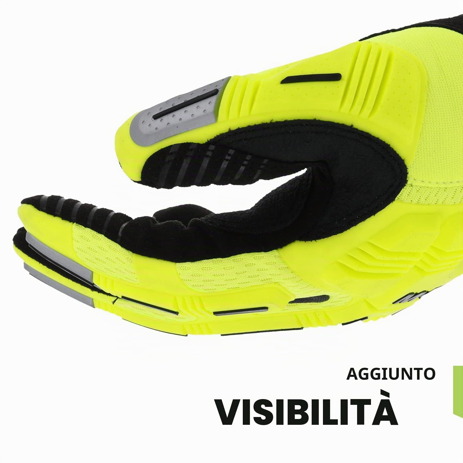 Mechanix Wear Guanti Hi-Viz M-Pact® (L, giallo fluorescente) | Giallo ad alta visibilità con materiale TrekDry, design antivibrazione e capacità touchscreen per la costruzione