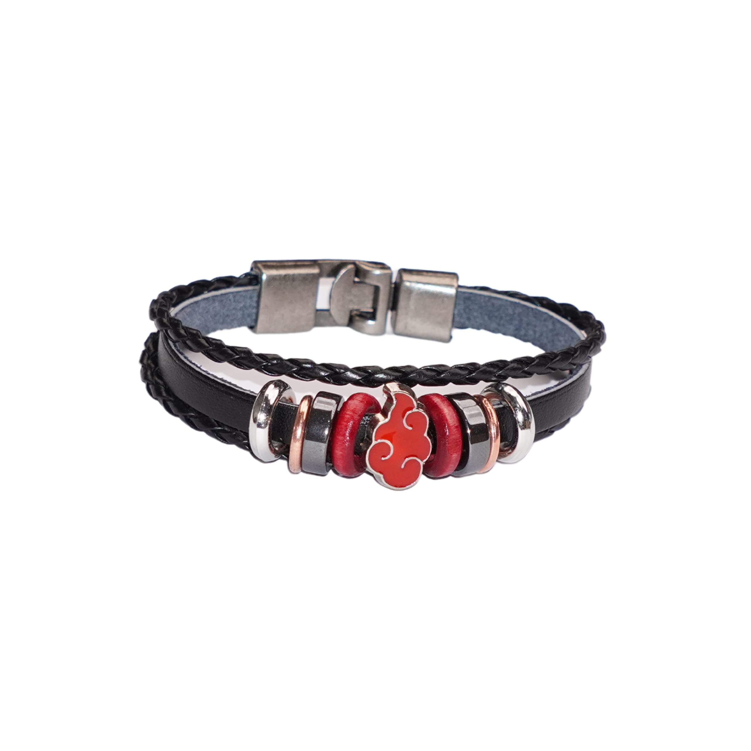 Offo Anime: - Akatsuki Bracelet| Leather Bracelet For Unisex Adult| Birthday Gift for Men and Women Anniversary Gift for Husband (B0BMQ2F34Q) Amazon Price History, Amazon Price Tracker