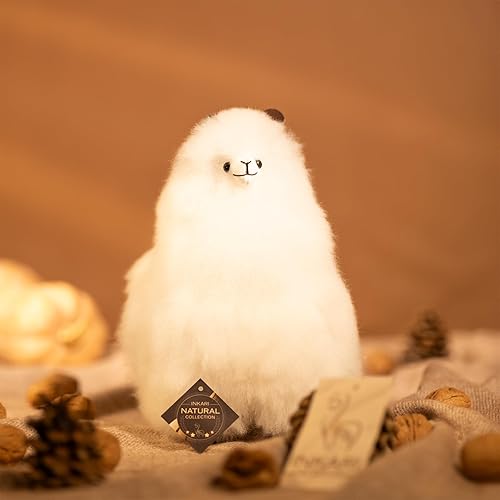 Miniatura 9 de Inkari Peluche de alpaca I de 9 pulgadas, hecho de lana de alpaca real, juguete de peluche de alpaca súper lindo (Sahara)