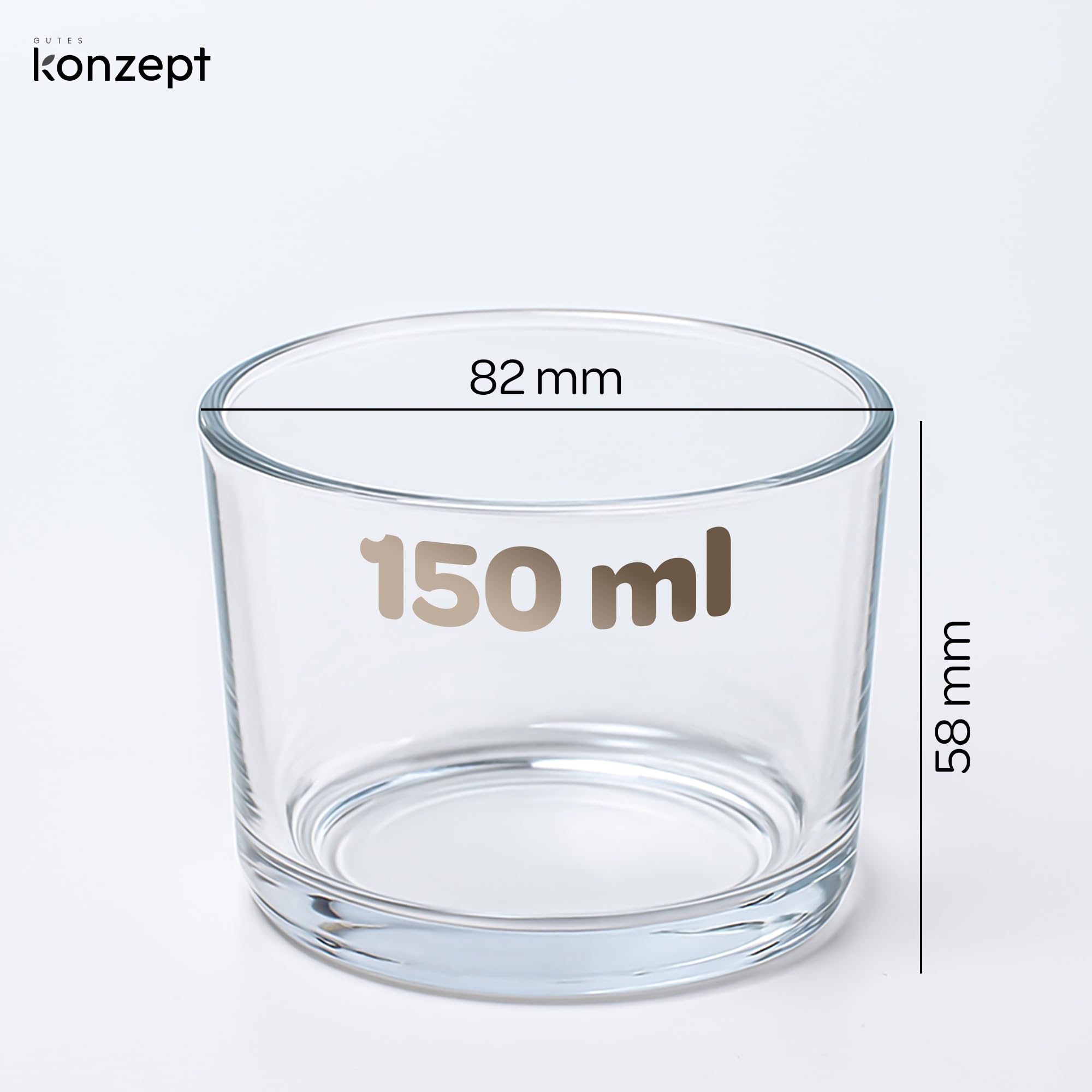 Set di portacandele da 12 pezzi, 150 ml, 82 x 58 mm, per candele, decorazione da tavolo, lavabile in lavastoviglie, trasparente