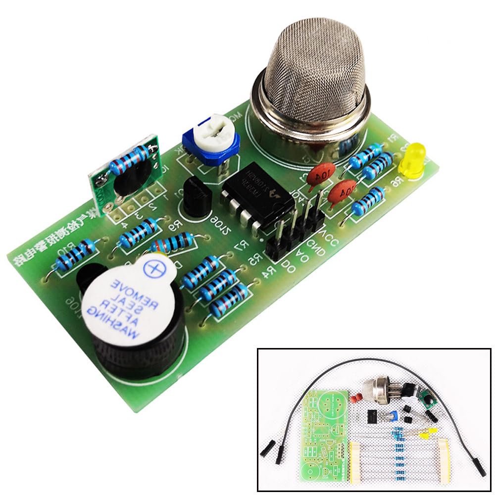 ETAxopowo DIY Electronic Kits mq-5 Gas Sensor Components Gas Detection Alarm Circuit Learning Soldering Project kit for Adults