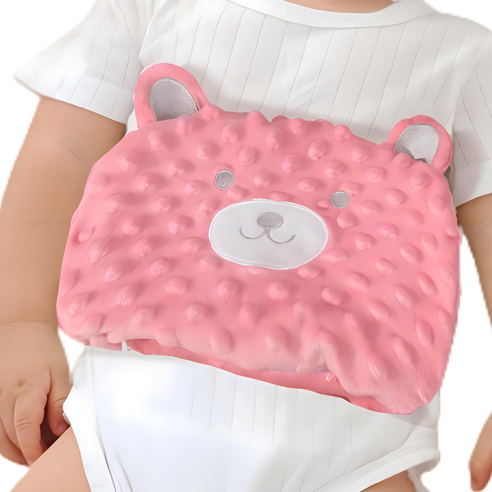 Baby Colic and Gas Relief - Cassia Seed Heated Tummy Wrap,Baby Heating Pad Swaddle Belt Relieves and Soothes Gas,Bloating and Upset Stomach (Red)