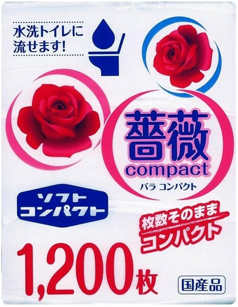 Amazon.co.jp: 藤田製紙 コンパクト 薔薇 1200枚 : ドラッグストア