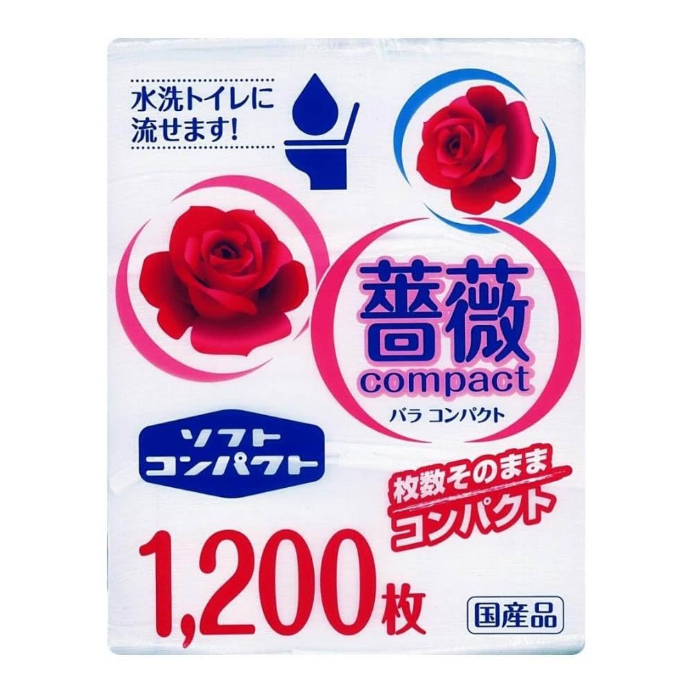 Amazon.co.jp: 藤田製紙 コンパクト 薔薇 1200枚 : ドラッグストア