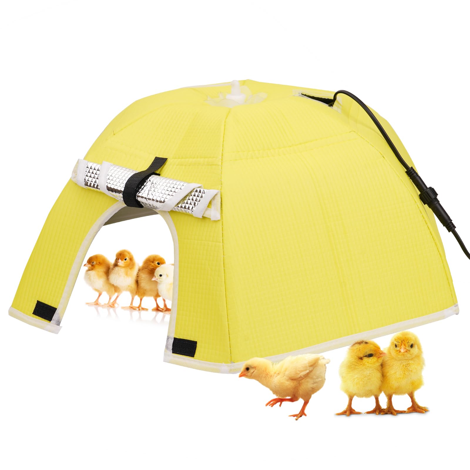 Chick Brooder Heating Plate Chicken Coop Heater Chick Incubator Breeding Umbrella Poultry Brooder Max Heating Temperature 80 ℃ Suitable for Holds up to 50 Chicks Duckling Quail Goose Bird