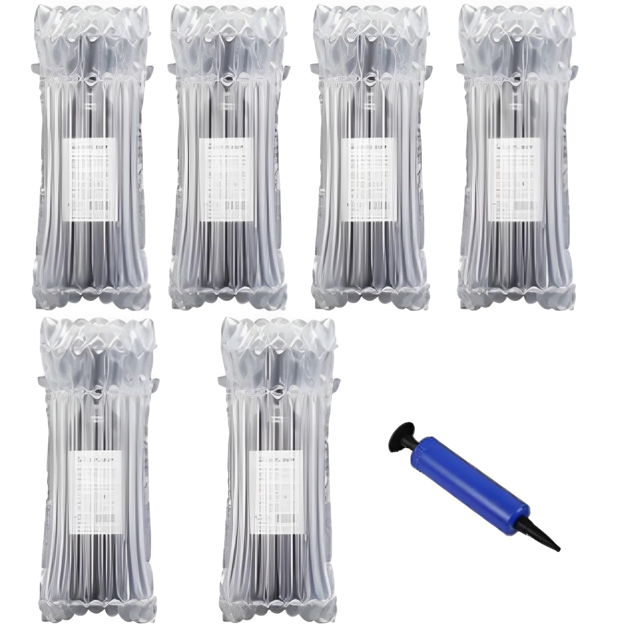 21-Piece Bubble Wrap, Air Column Cushion Set including Pump for Wine Bottle Protection Travel and Fragile Item Shipping