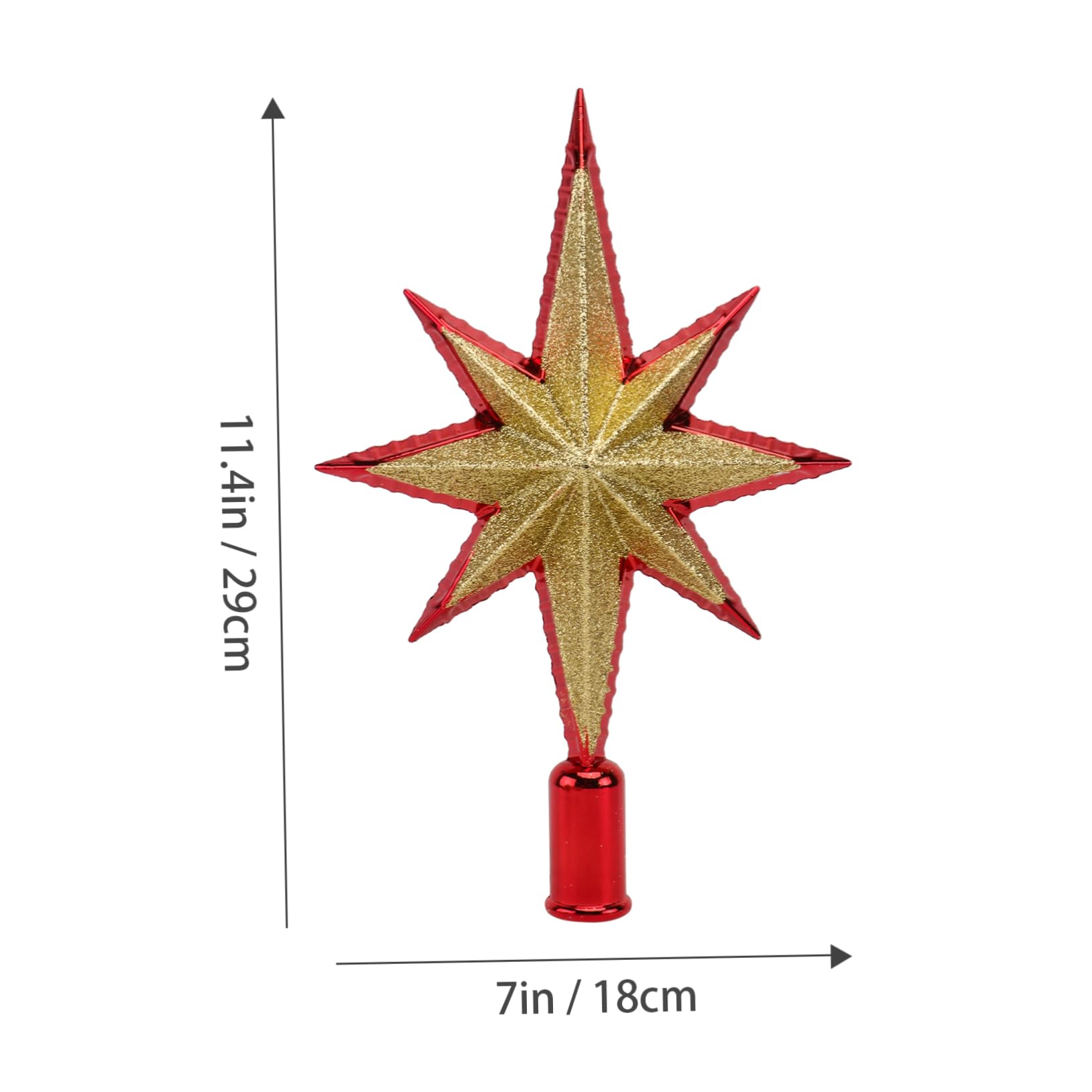 PRETYZOOM 2 Juegos Estrella Octogonal Tridimensional Árbol Navidad Ligero Christmas Tree Star Christmas Tree Decorations Decoración Adorno De Estrella Adorno De Arbol 2 Piezas * 2