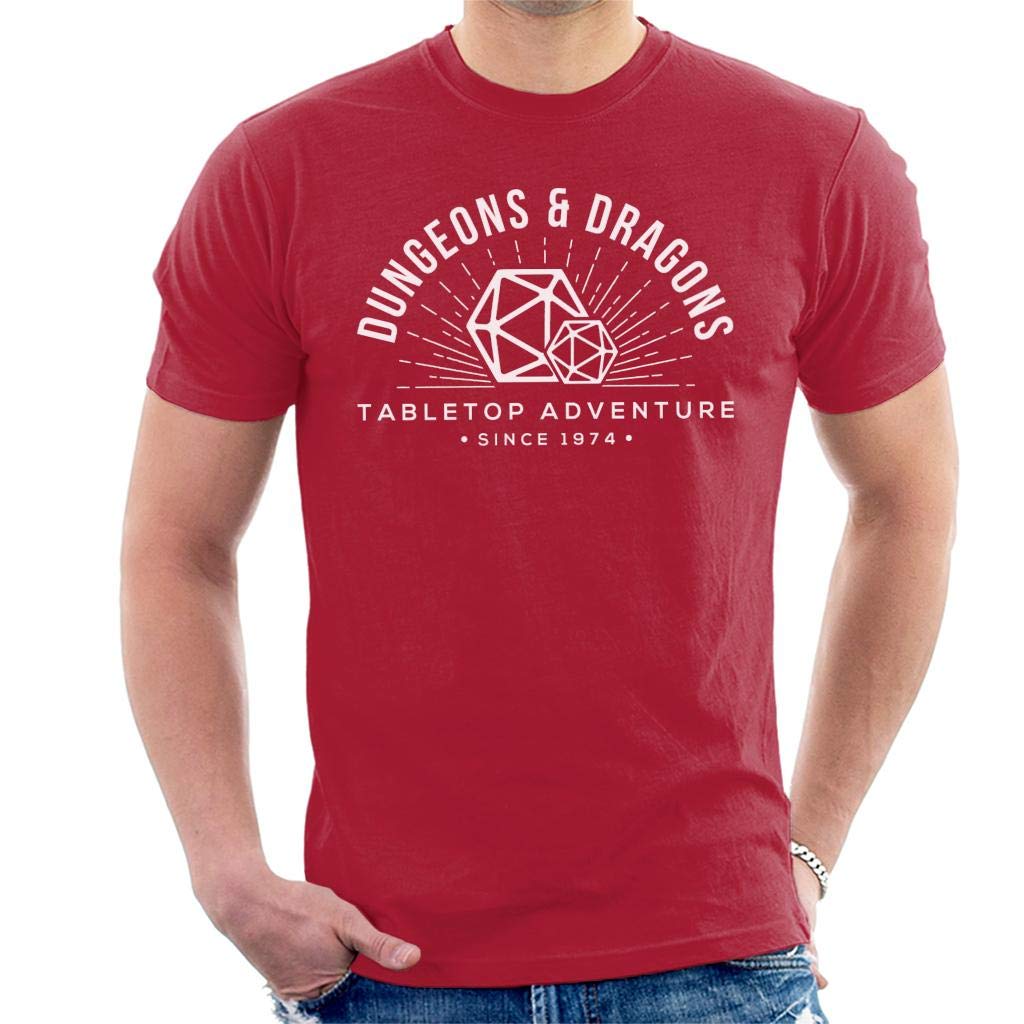 Cloud City 7 Men's Cherry Red Dungeons And Dragons Adventures Since 1974 T-Shirt