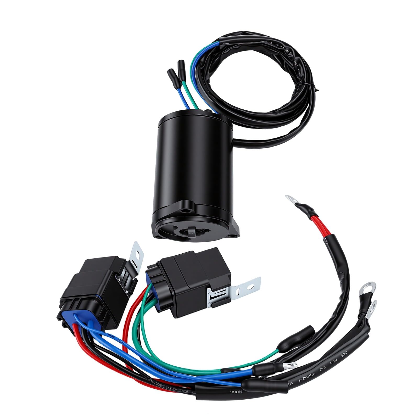 Cryfokt 12V Tilt Trim Motor with Relay, 2 Wire Outboard Part