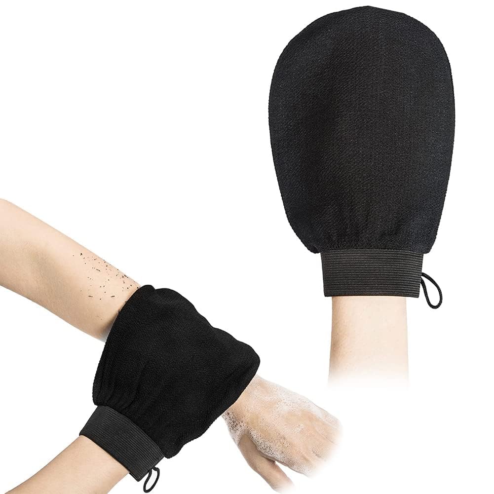 Shree Hari Exfoliating Gloves for Dead Skin Bath Scrub Glove Body Whitening Body Exfoliator Mitt Black Pack Of 1-image-22