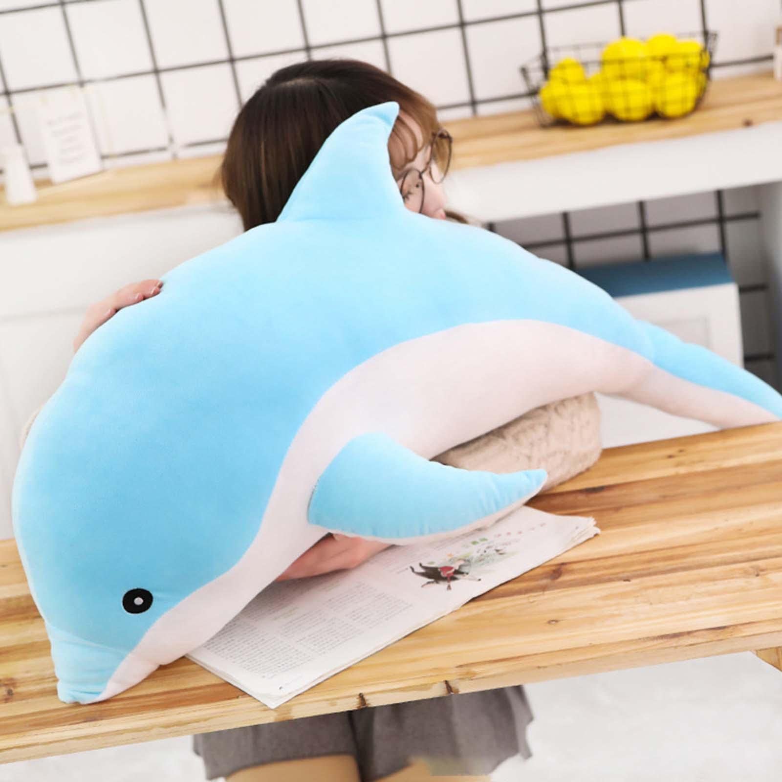 Delfin Kuscheltier Plüschfigur Plüschtier Komfortkissen Realistisches Aussehen für Wohnzimmer Schlafbereich Freunde Familie Geschenk