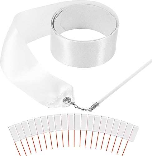 50 cintas blancas de baile, serpentinas de alabanza, regalos de fiesta a granel para niños, gimnasia rítmica, decoración de serpentinas, cintas,