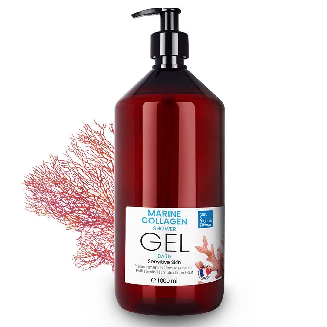 Gel Doccia Collagene Triplo Azione: Detergente Viso, Corpo e Capelli. Effetto Rassodante e Anti-età. Cura per la Pelle Atopica, Sensibile e Secca - 1000 ml