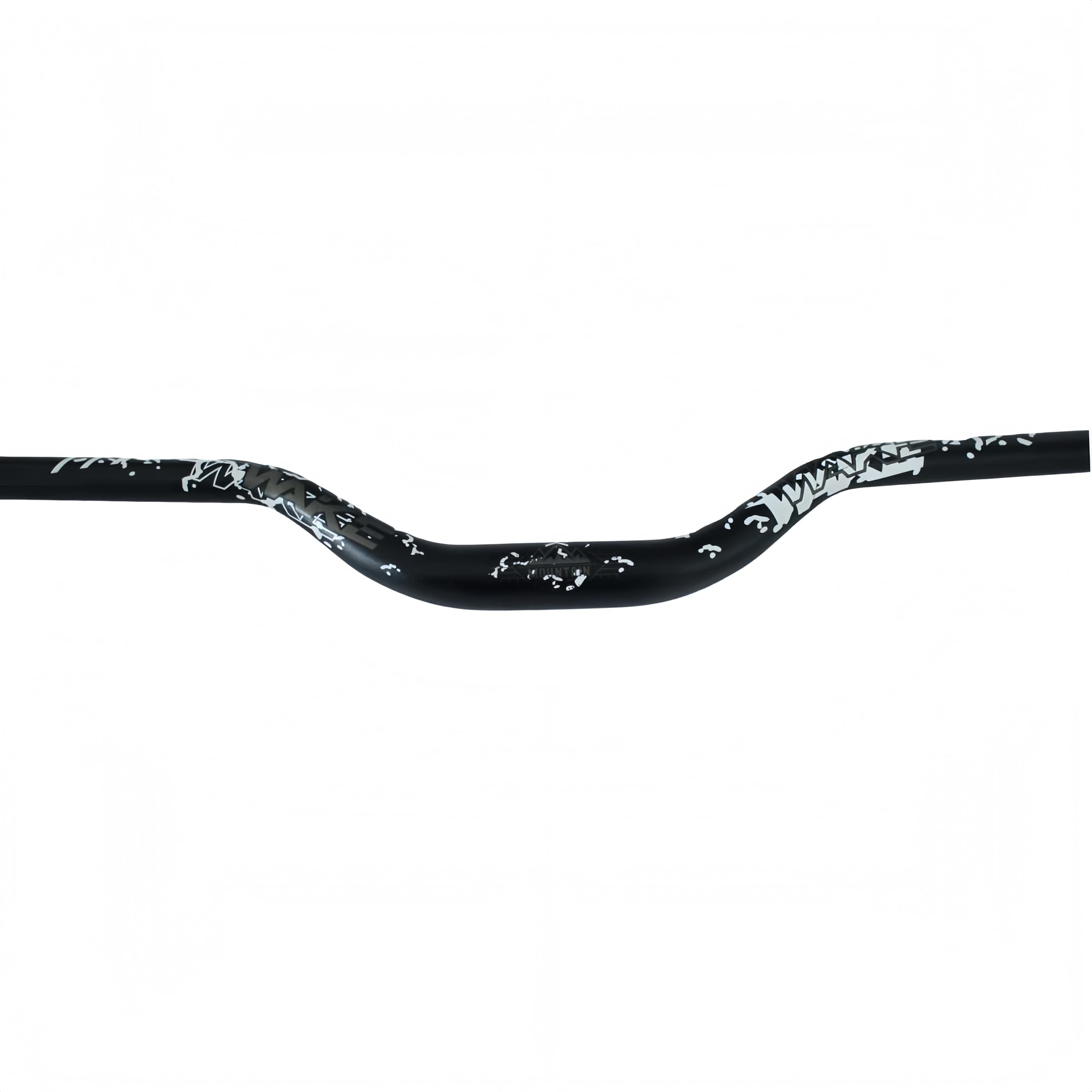 TRKIMAL - Manubrio extra lungo da 31,8 mm per bici da strada, MTB e mountain bike, 720 mm, barra rialzata da 55 mm per ciclismo downhill, racing e fuoristrada MTB, BMX (Nero+Bianco)