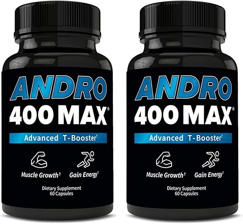 Andro400 Suplemento T Booster (paquete de 2, Andro Max)