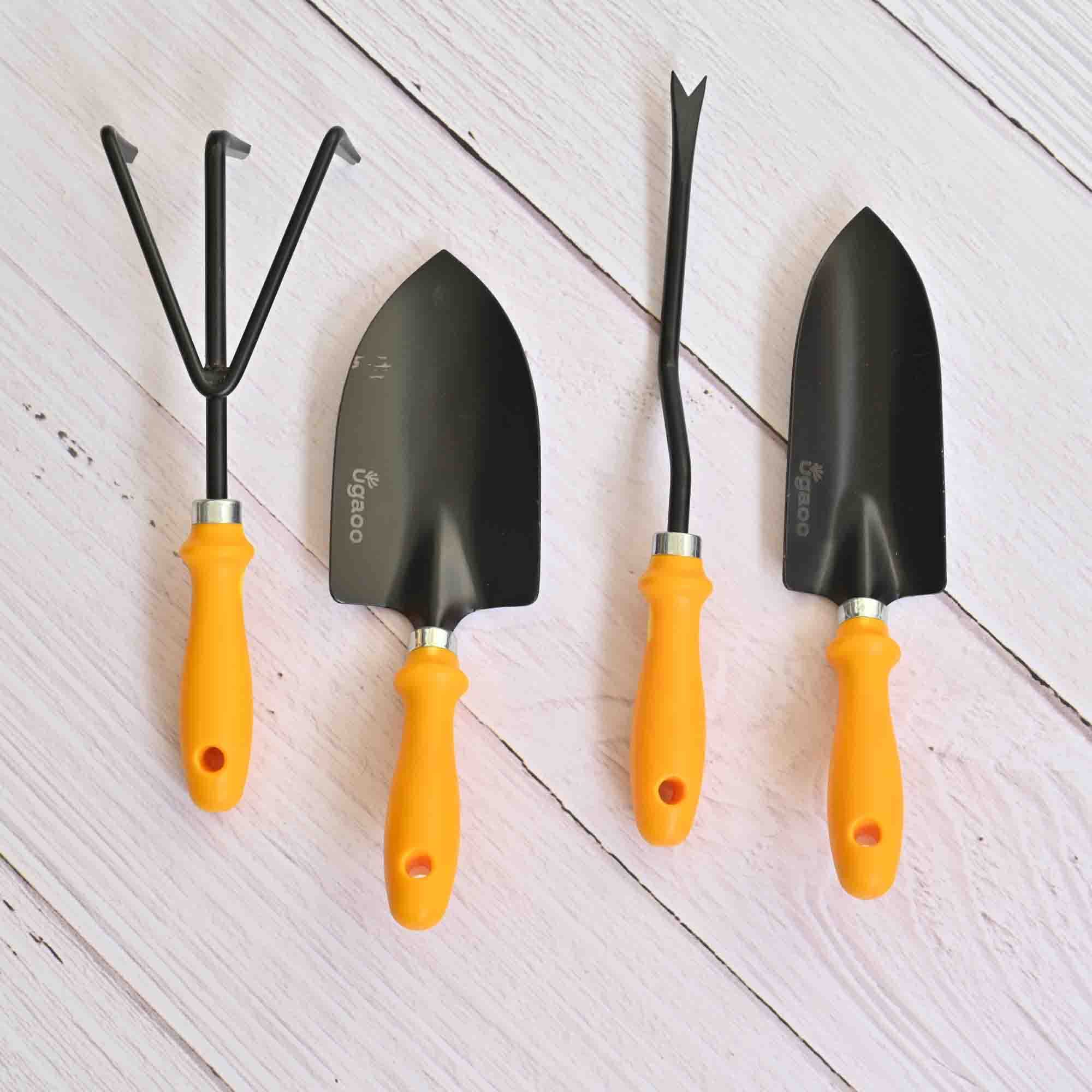 UGAOO Durable Gardening Hand Tool Kit for Gardening- 4 Pcs (Cultivator, Trowel, Transplanter,Single Prong Weeder) (B0BV35VLFW) Amazon Price History, Amazon Price Tracker