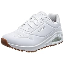 Skechers Work Uno Sr, Sneaker Donna, White Synthetic, 38 EU