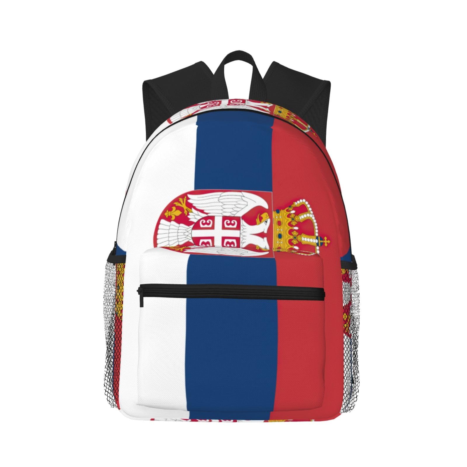 Sac à dos portable 15,7 pouces noir avec drapeau serbe pour PC - 8