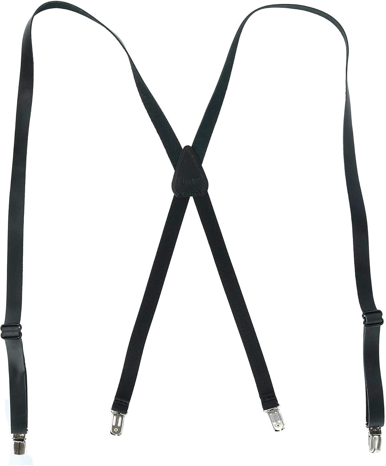 CTM Coated Leather Clip-End 3/4 Inch Suspenders