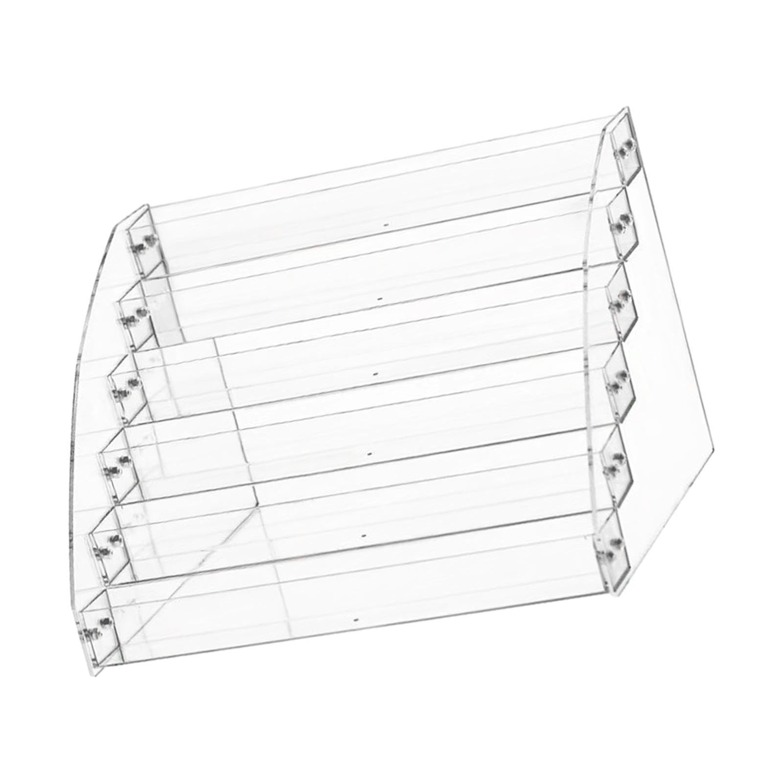 Qianly Porte-cartes de Visite Support de Cartes de Visite Organisateur de Nom Distributeur Acrylique Multi-niveaux Transparent Facile à Assembler Adapté Aux, 6 niveaux