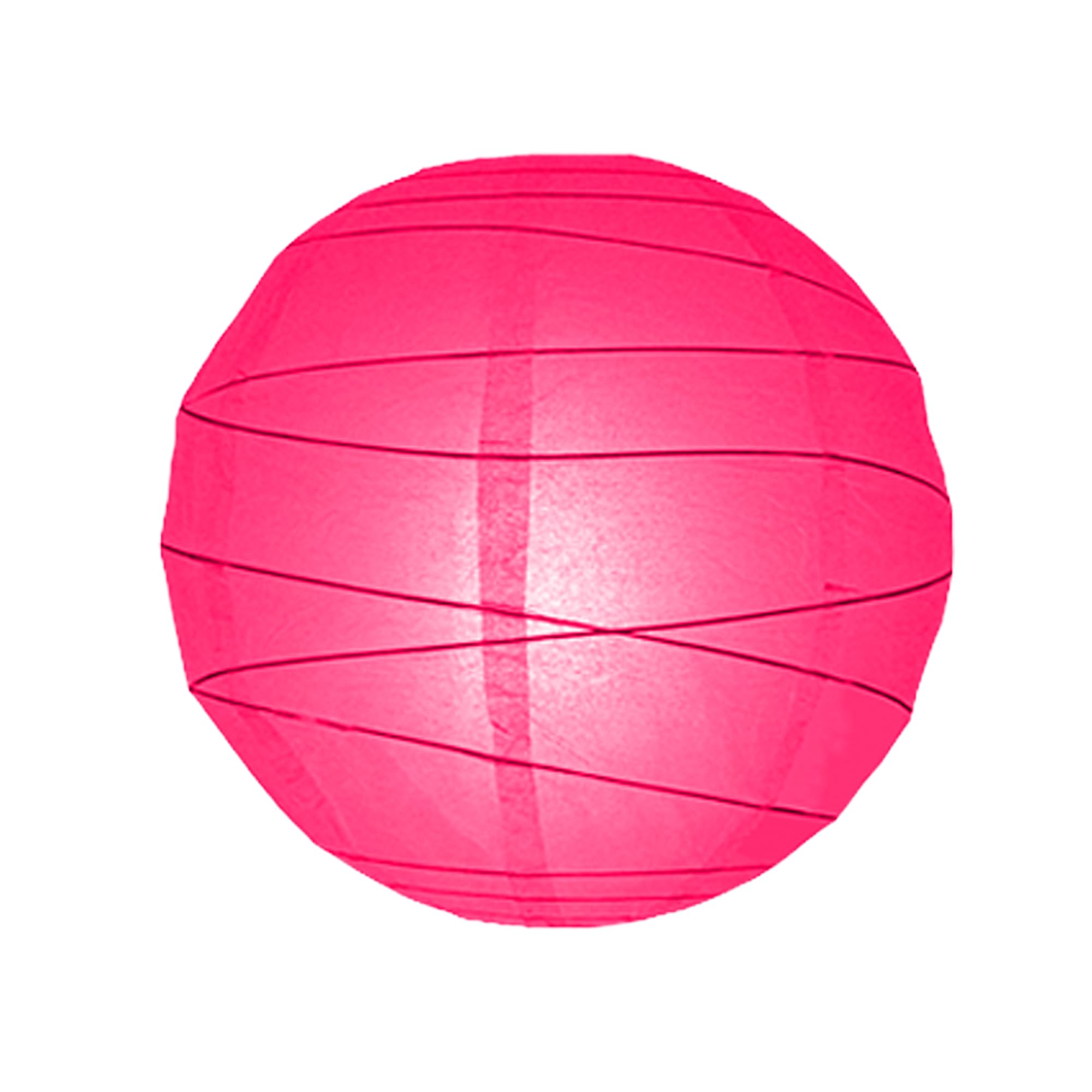 Irregular Bamboo Paper Lantern 12''/30cm Lampshade Light Shade in Fuchsia