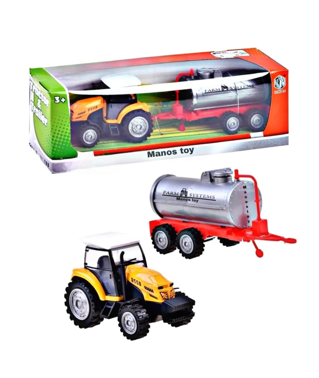 RUHANI Metal Diecast Pull Back Farm Tractor with Water Tank Trolley/Truck Toys for Kids Boys Girls (Pack of 1) (B0DDCL6J2D) Amazon Price History, Amazon Price Tracker
