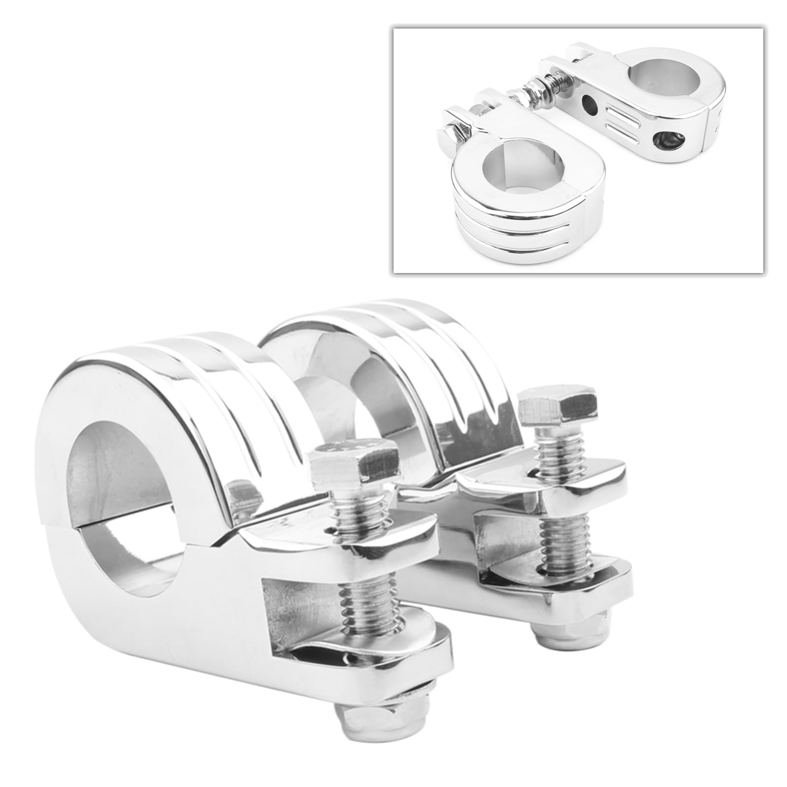 Abrazaderas de Clavija de pie de Montaje de Barra de Choque de Carretera de 1,5 "38mm para Harley 1-1/2" Protector de Motor