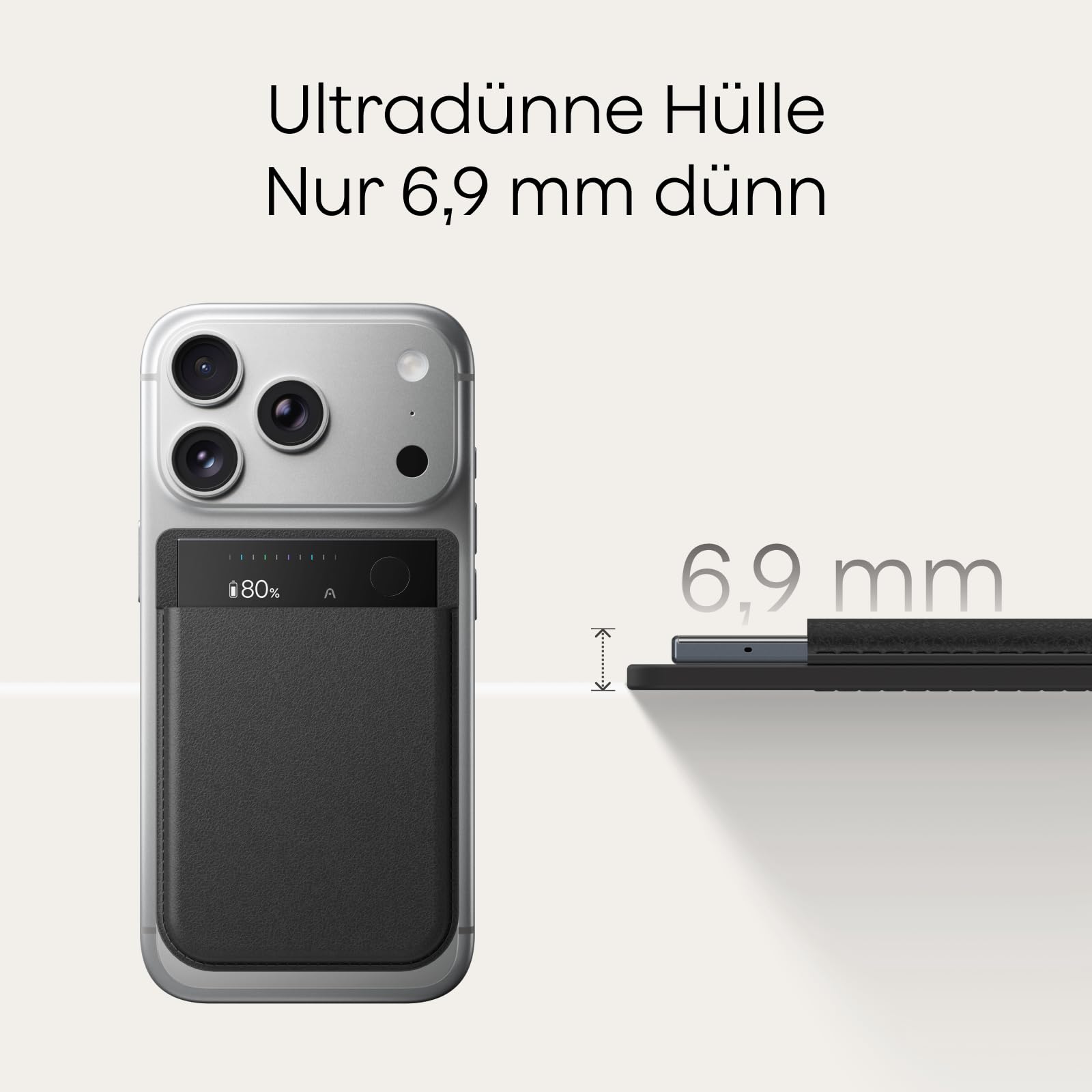 Diktiergerät Magnetische Hülle für Plaud Note Pro, kompatibel mit Plaud Note Pro KI Aufnahmegerät, tragbare Schutzhülle (Schwarz)