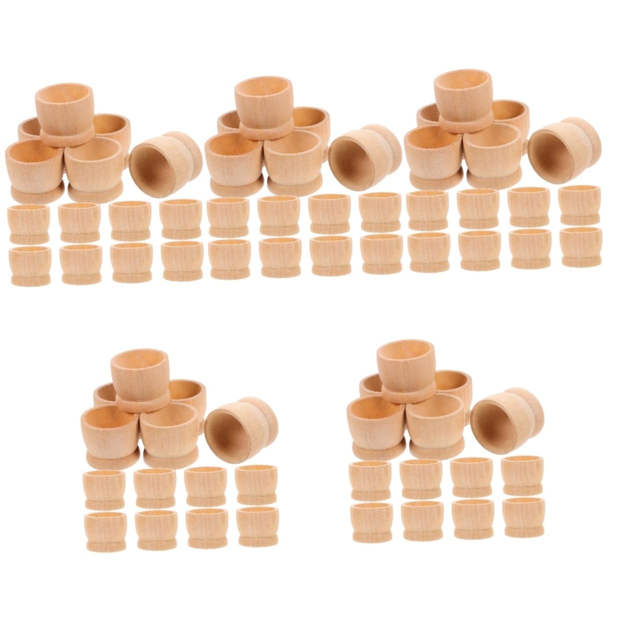 SEWACC 75pièces Porte-œufs De Pâques Bois Naturel De Supports pour Décoration De Fête Accessoire Chic pour Créer Une Ambiance Festive