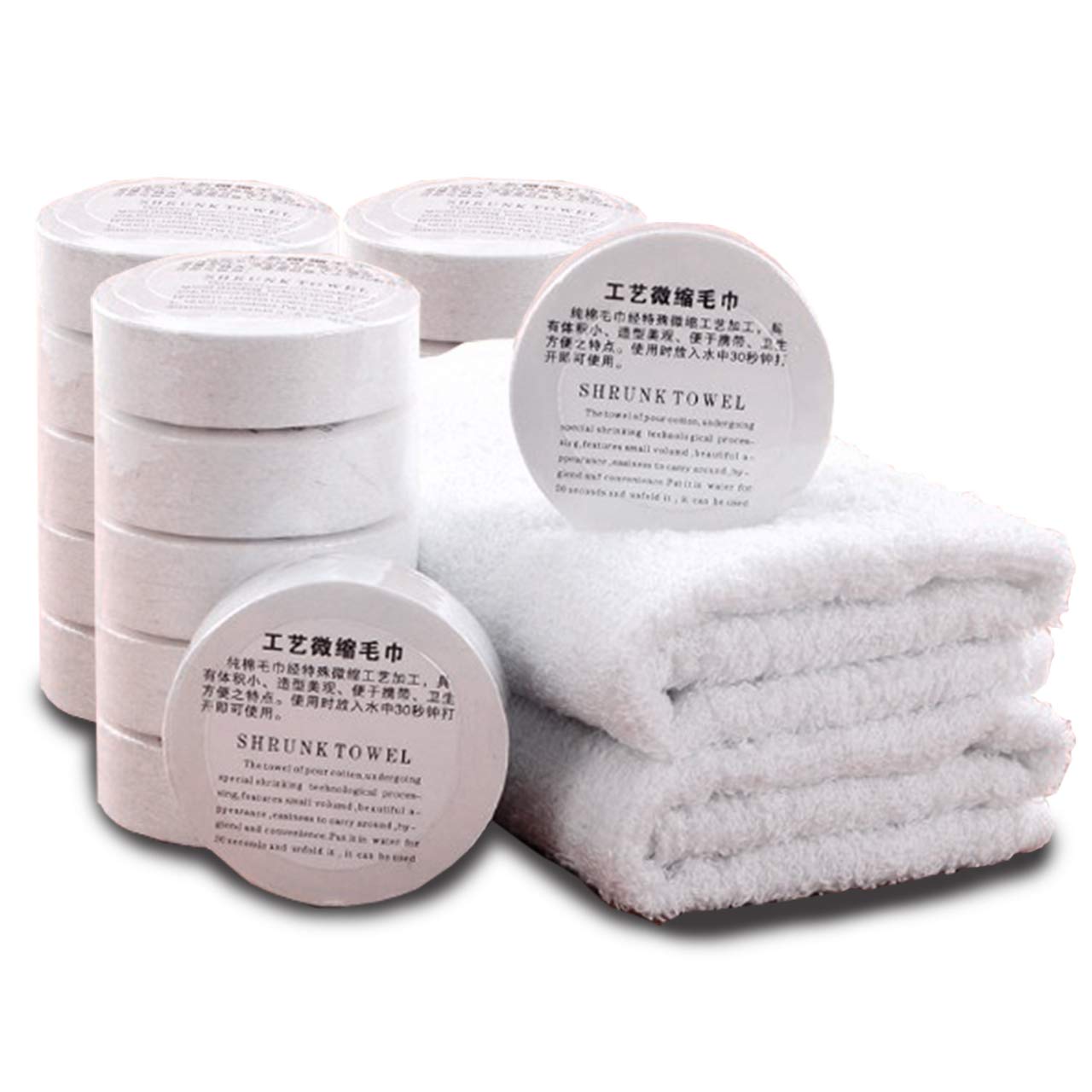 Amazon｜nullie 圧縮タオル 綿 防災袋 アウトドアや旅行の携帯に便利