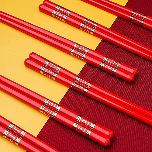 Baguettes en métal Baguettes Baguettes réutilisables Baguettes de Cuisine 10 pai Cadeau/Baguettes Chinoises en céramique/pour dîner en Famille Lavable au Lave-Vaisselle antidérapant Anti-SCA
