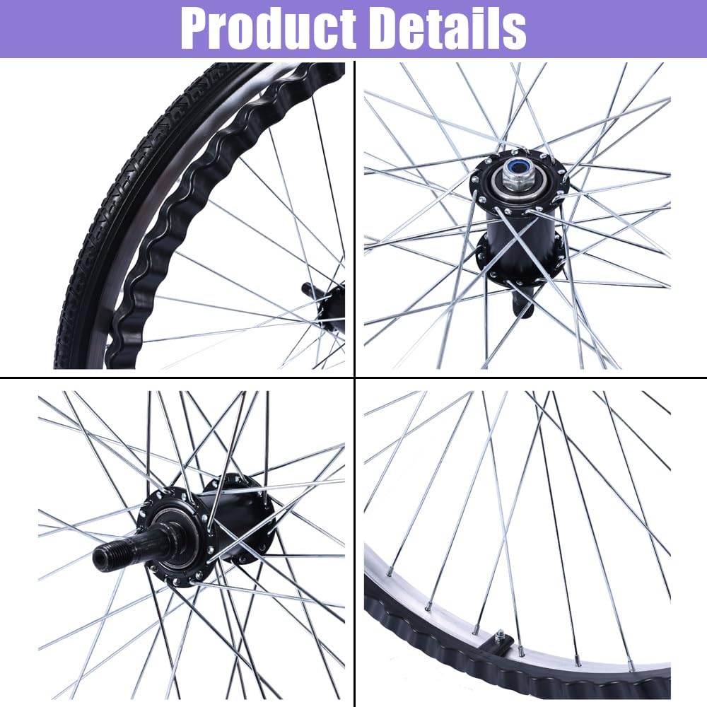 24 Pulgadas Ruedas De Repuesto Para Silla De Ruedas, Acesorios Para Sillas De Ruedas Para Reemplazar Las Rueda Traseras, Rueda Sólida Para Andador, Rodador | Black,20in/50cm