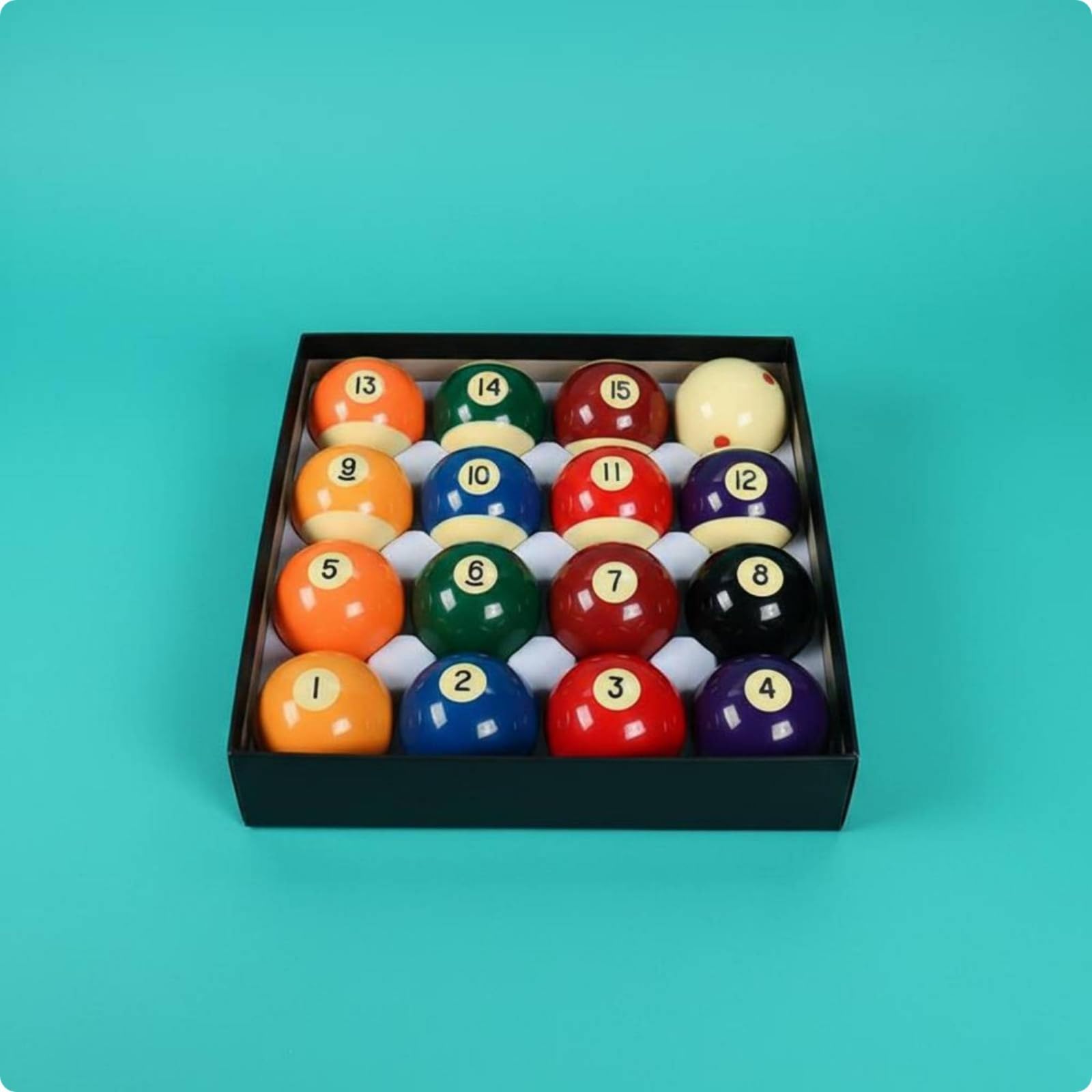 predolo 16 Pezzi Set 16 Palle da Biliardo Dimensioni Standard Set Palle da Biliardo Americano Lucido Attrezzatura Sportiva