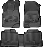 Husky Liners Weatherbeater Floor Mats for 2010-2017 Chevy Equinox & GMC Terrain - Front & 2nd Row Black 3-Pc Set
