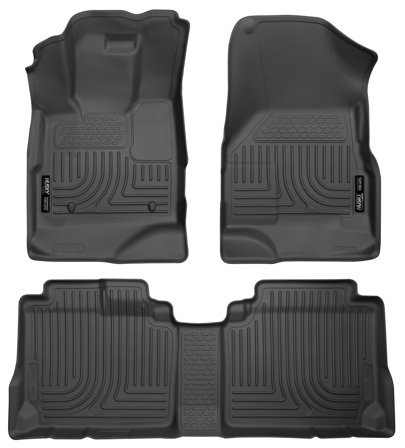 Husky Liners Weatherbeater Floor Mats | Fits 2010-2017 Chevrolet Equinox & GMC Terrain | Front & 2nd Row, 3-pc Black - 98131