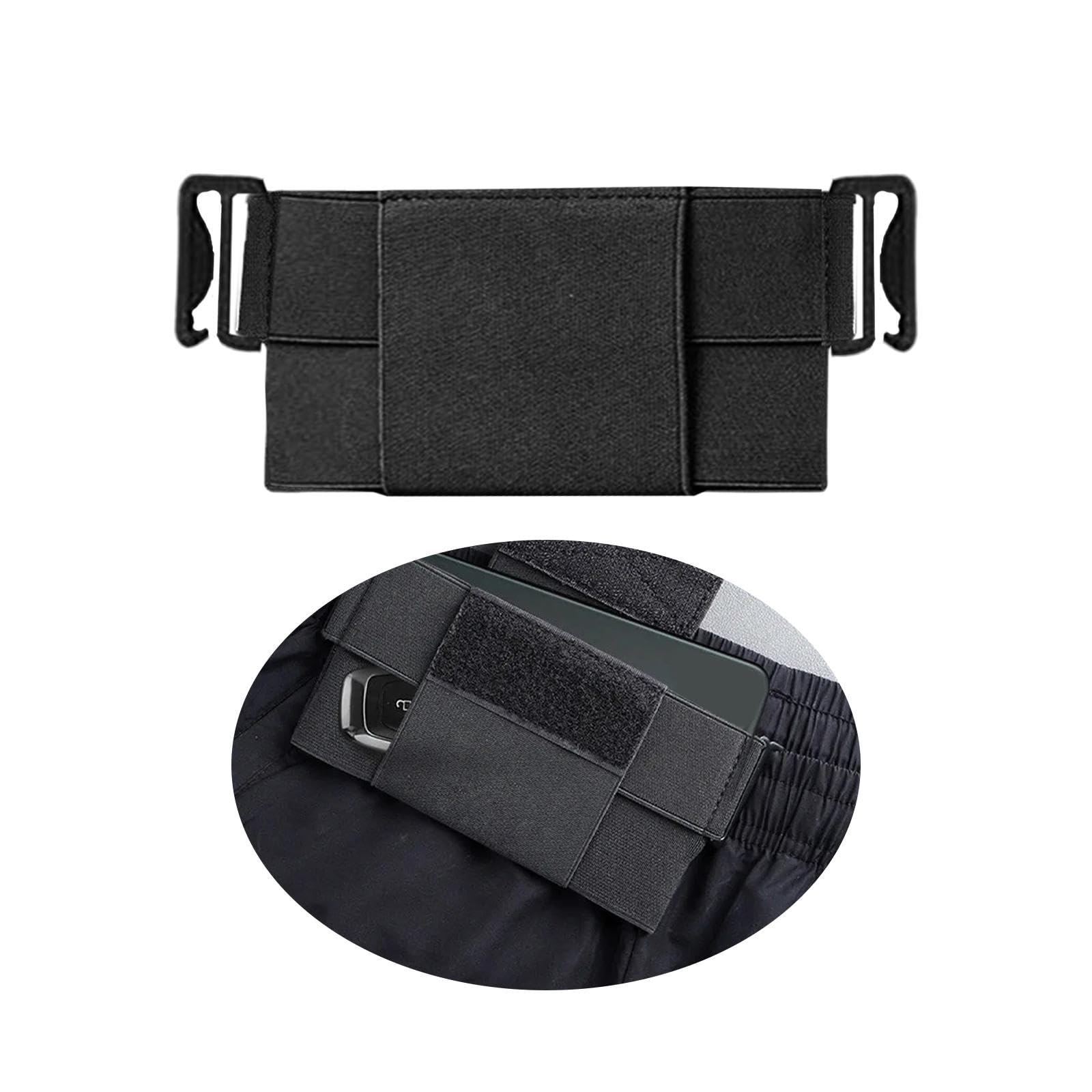 2 Piezas Invisible Cinturón Riñonera Bolsillo Porta Teléfono Tarjetero Cierre Seguro Tejido de Poliéster Ligera Adecuada para Running, multicolor, 5 piezas