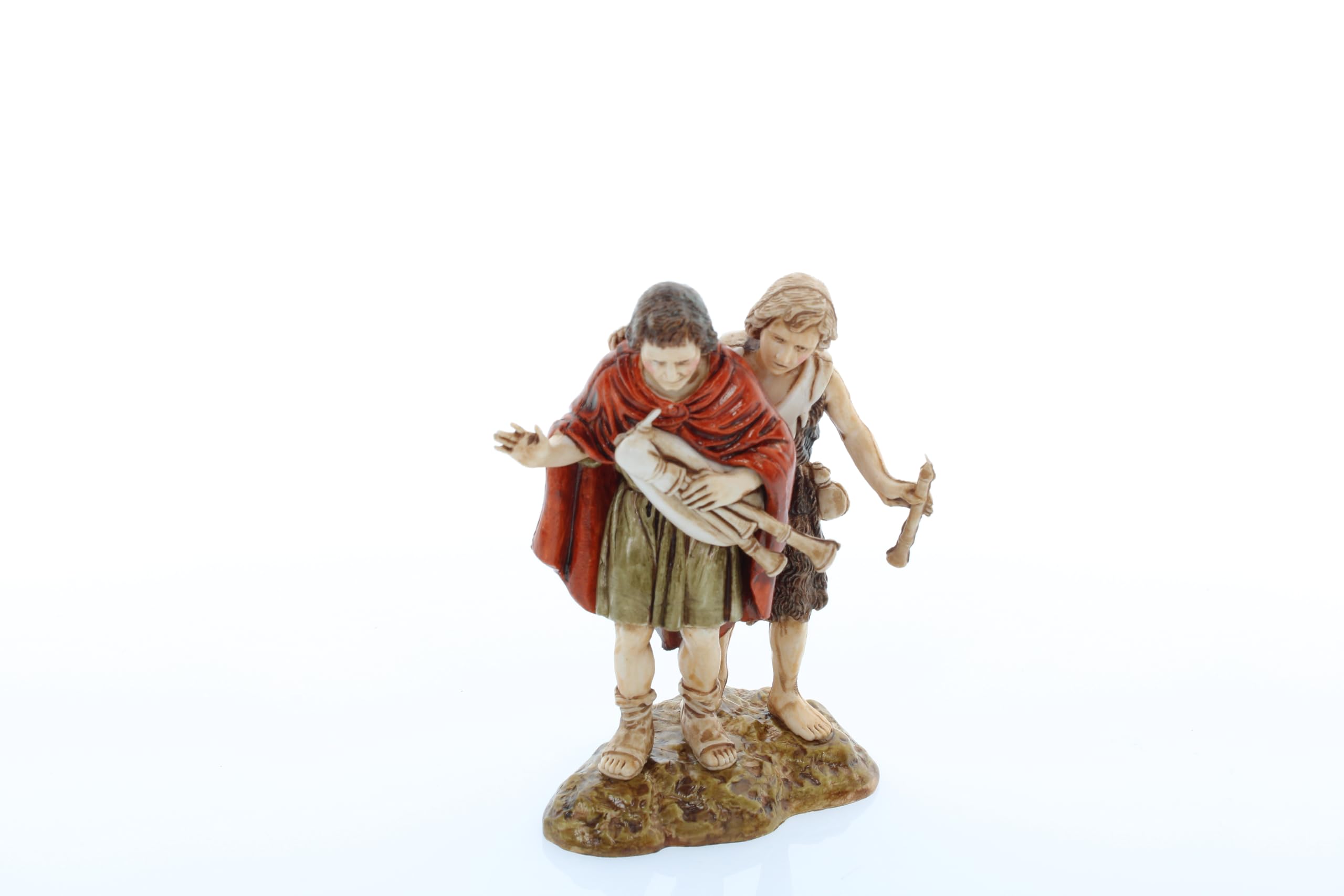 Moranduzzo Set mit 14 Krippenfiguren für 9 cm Krippe – Maßstab 1:22 – Standard 9 – Unzerbrechliche Figuren, Handbemalt, Offizielles Produkt, Hergestellt in Italien, Bildhauer M. Landi