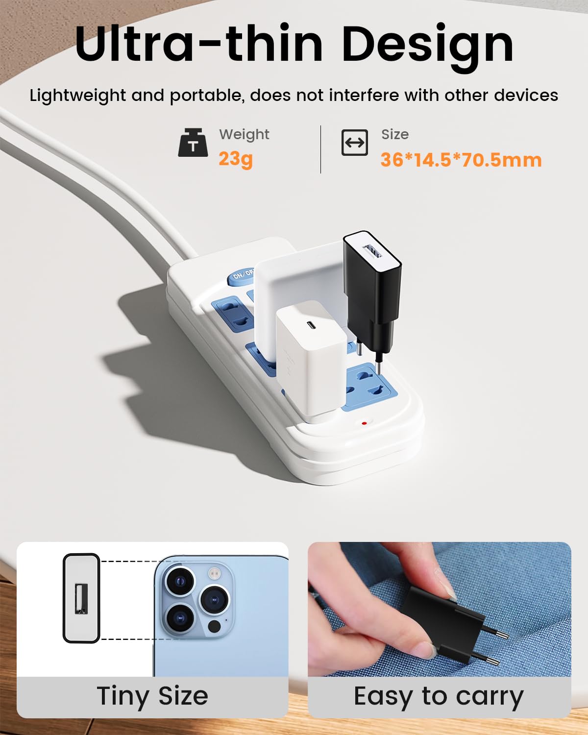 ADAPTATEUR PRISE UNIVERSEL pour chargeur voiture rapide 70W 3USB 2PD ADAPTATEUR PRISE UNIVERSEL pour chargeur voiture rapide 70W 3USB 2PD