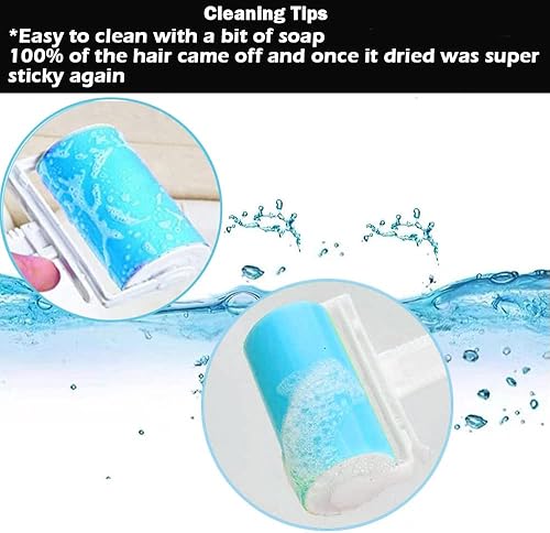 Miniatura 3 de Rodillo de pelusa de gel lavable, paquete de 4 unidades, rodillo adhesivo reutilizable portátil para perros, gatos, mascotas, removedor de pelo para