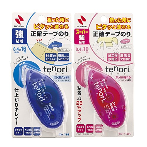 ニチバン 正確テープのり てのり 本体2個 強粘着+スーパー強粘着 TN-OK2